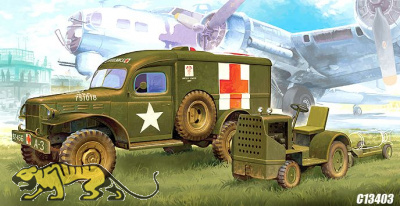 US Krankenwagen und Schlepper / US Ambulance and Towing Tractor - 1:72