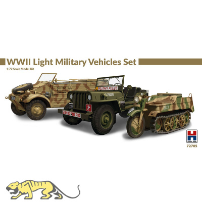 WWII Light Military Vehicle Set - 1/72
