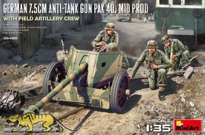 7,5cm PAK 40 - mittlere Produktion mit Besatzung - 1:35