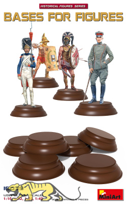 Bases for figures - 6 pcs. - 1/16 - 1/24 - 1/32 - 1/35 - 1/48