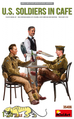 US Soldaten im Cafe - 1:35
