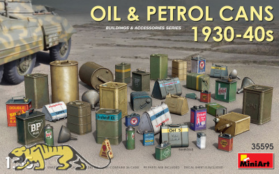 Oil & Petrol Cans 1930 - 1940s - 1/35