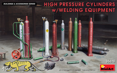 High Pressure Cylinders with Welding Equipment - 1/35