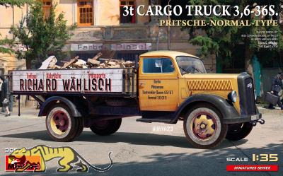 German 3t Cargo Truck - 3,6-36S - Pritsche Normal Type - 1/35