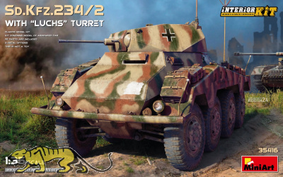 Sd.Kfz. 234/2 mit LUCHS Turm - mit Interieur - 1:35