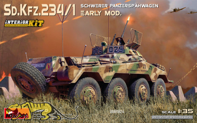 Sd.Kfz. 234/1 schwerer Panzerspähwagen - frühe Produktion - mit Interieur - 1:35