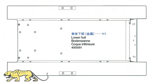 Bodenwanne für Tamiya Sherman 56014 und Super Sherman 56032 1:16