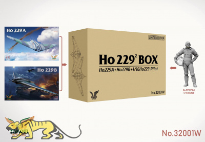 Horten Ho 229 Box - Ho 229A + Ho 229B + Pilot Figure - 1/32