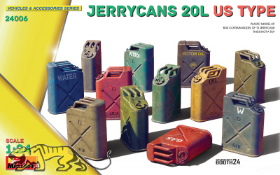Jerrycans 20L - US Type - 1/24