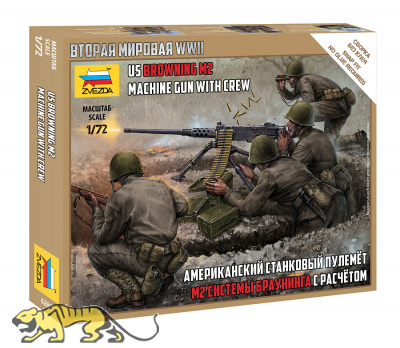 US Browning M2 MG / Maschinengewehr - mit Besatzung - 1:72