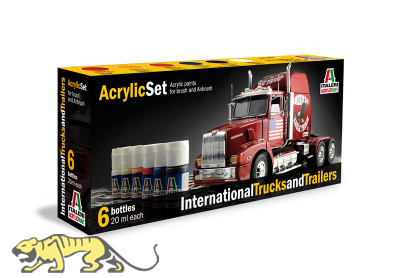 Italeri Acrylic Set International Trucks and Trailers - 6 colors