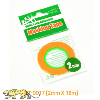 Maskierband 2mm – 18 m - Flexibles Abklebeband für Modellbau & Airbrush
