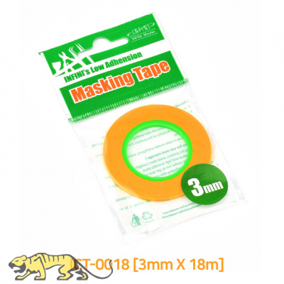Maskierband 3mm – 18 m - Präzises Abklebeband für Modellbau, Figuren & Airbrush