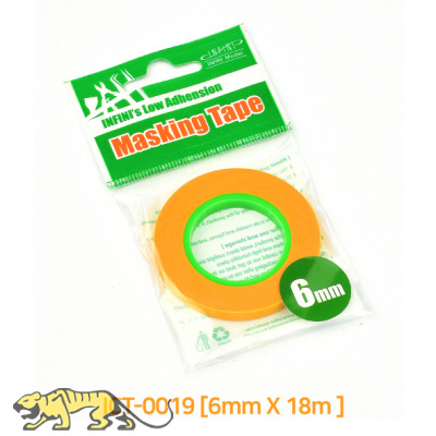 Maskierband 6mm – 18 m - Breites Abklebeband für Modellbau & Airbrusharbeiten