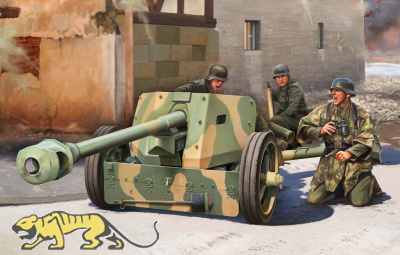 Deutsche 7,5cm Pak 40 mit Besatzung - 1:16