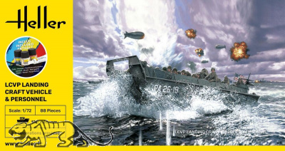 STARTER KIT US LCVP Landing Craft Vehicle and Personnel - 1/72