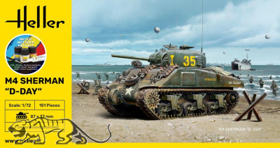 STARTER KIT US M4 Sherman D-Day - 1/72