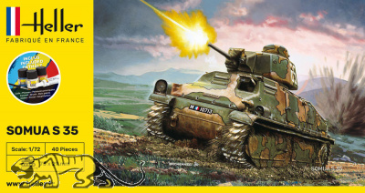 STARTER KIT Französischer Somua S35 - 1:72