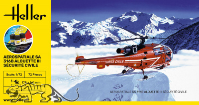 STARTER KIT Alouette III Sécurité Civile - 1/72