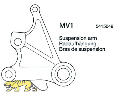 Radaufhängung (MV1 x1) für Tamiya Sherman Serie 56014, 56032 1:16