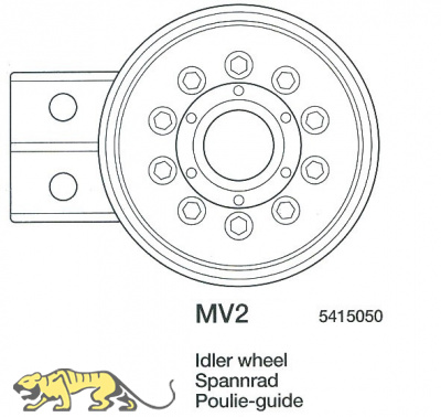 Spannrad (MV2 x1) für Tamiya Sherman Serie 56014, 56032 1:16