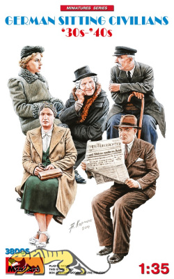 Deutsche Zivilisten - sitzend / German sitting Civilians - 1930 - 1940s - 1:35