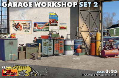 Garage Workshop Set #2 / Werkstatt Zubehör Set #2 - 1:35