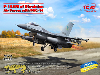 F-16AM of Ukrainian Air Forces with PAG-14 - 1/72