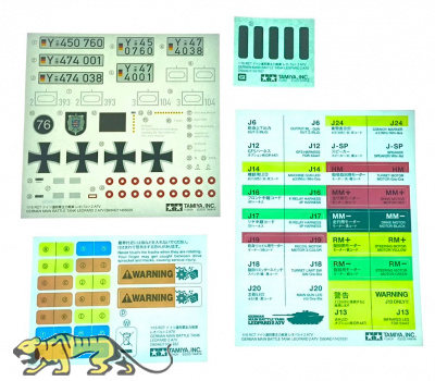 Abziehbilder für Tamiya Leopard 2A7V 56046 / 56047 - 1:16