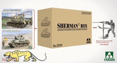 Sherman - Big Box - 2 Bausätze + 1:16 US Tankcrewman - 1:35