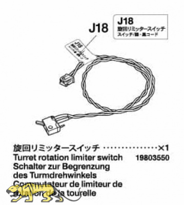Turret Rotation limiter for Tamiya Leopard 2A7V 56046 / 56047 - 1/16