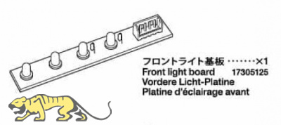 Front light board for Tamiya Leopard 2A7V 56046 / 56047 - 1/16