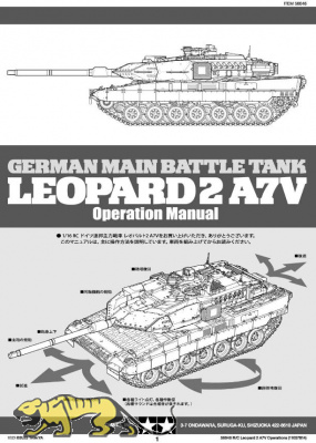 Operation Manual for Tamiya Leopard 2A7V 56046 / 56047 - 1/16
