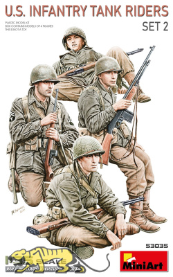 US Infanterie aufgesessen / U.S. Infantry Tank Riders - Set 2 - 1:35