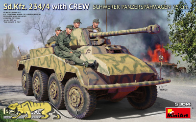Sd.Kfz. 234/4 Schwerer Panzerspähwagen with 7,5cm gun with Crew - 1/35