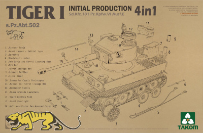Tiger I Initial Production - 4in1 - sPzAbt. 502 - 1/35