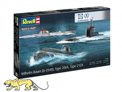 70 Years Bundeswehr - U-Boat Set - Wilhelm Bauer - Type 206A - Type 212A - 1/144