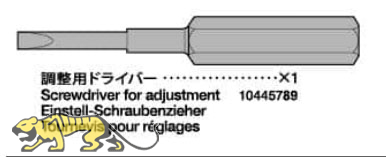 Screwdriver for adjustment - for Tamiya DMD / MF and MFC Units