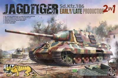 Jagdtiger - Sd.Kfz. 186 - Frühe / Späte Produktion - 2in1 - B-Ware - 1:35