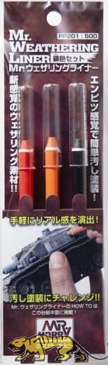Mr. Weathering Liner - Rust Color Set / Rost