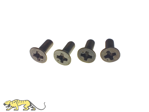 Senkkopf Schraube M3x8mm - 4 Stück - Schwarz