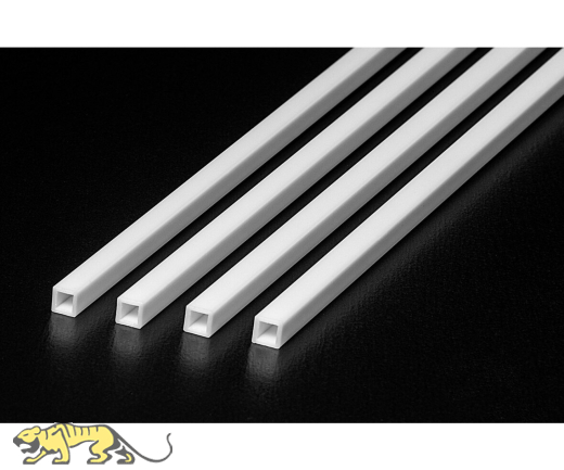 Plastikprofil - Viereck / Vierkant Rohr - 5mm - 40cm - 5 Stück