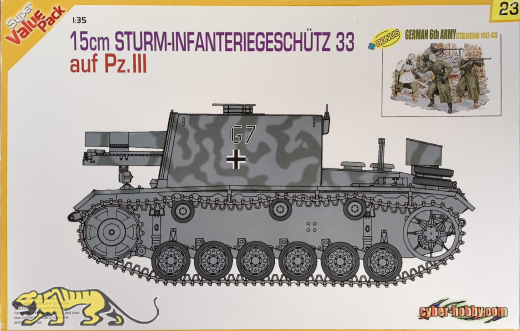15cm Sturm-Infanteriegeschütz 33 auf Panzer III + German 6th Army Stalingrad 1942/43 - Rarität - 1:35