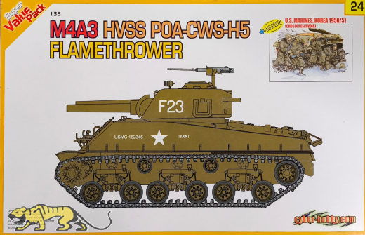 M4A3 HVSS POA-CWS-H5 Flamethrower + US Marines Korea 1950/51 - Rarität - 1:35
