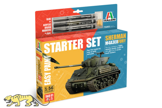 Sherman M4A3E8 Fury - Starter Set - Easy Paint - 1:56