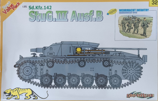 Sturmgeschütz III Ausf. B + Wehrmacht Infantry - Rarität - 1:35