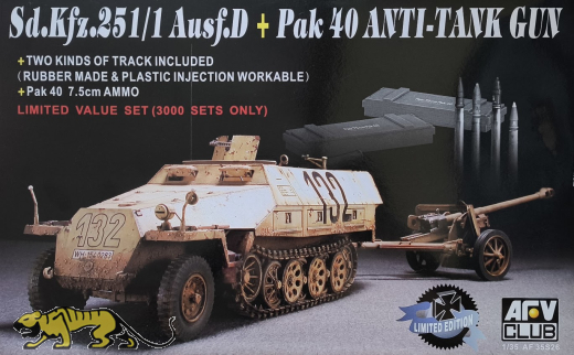 Sd.Kfz. 251/1 Ausf. D + Pak 40 Anti-Tank Gun - Limited - Rarität - 1:35