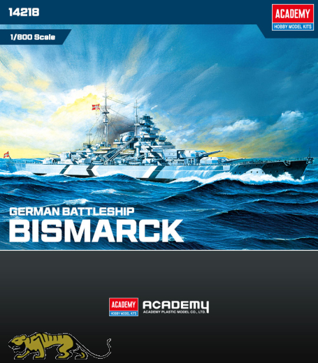 German DKM Battleship Bismarck - 1/800
