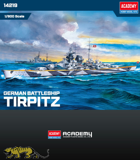 German DKM Battleship Tirpitz - 1/800