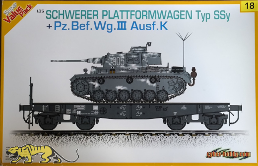 Schwerer Plattformwagen Typ SSy + Pz.Bef.Wg. III Ausf. K - 1:35